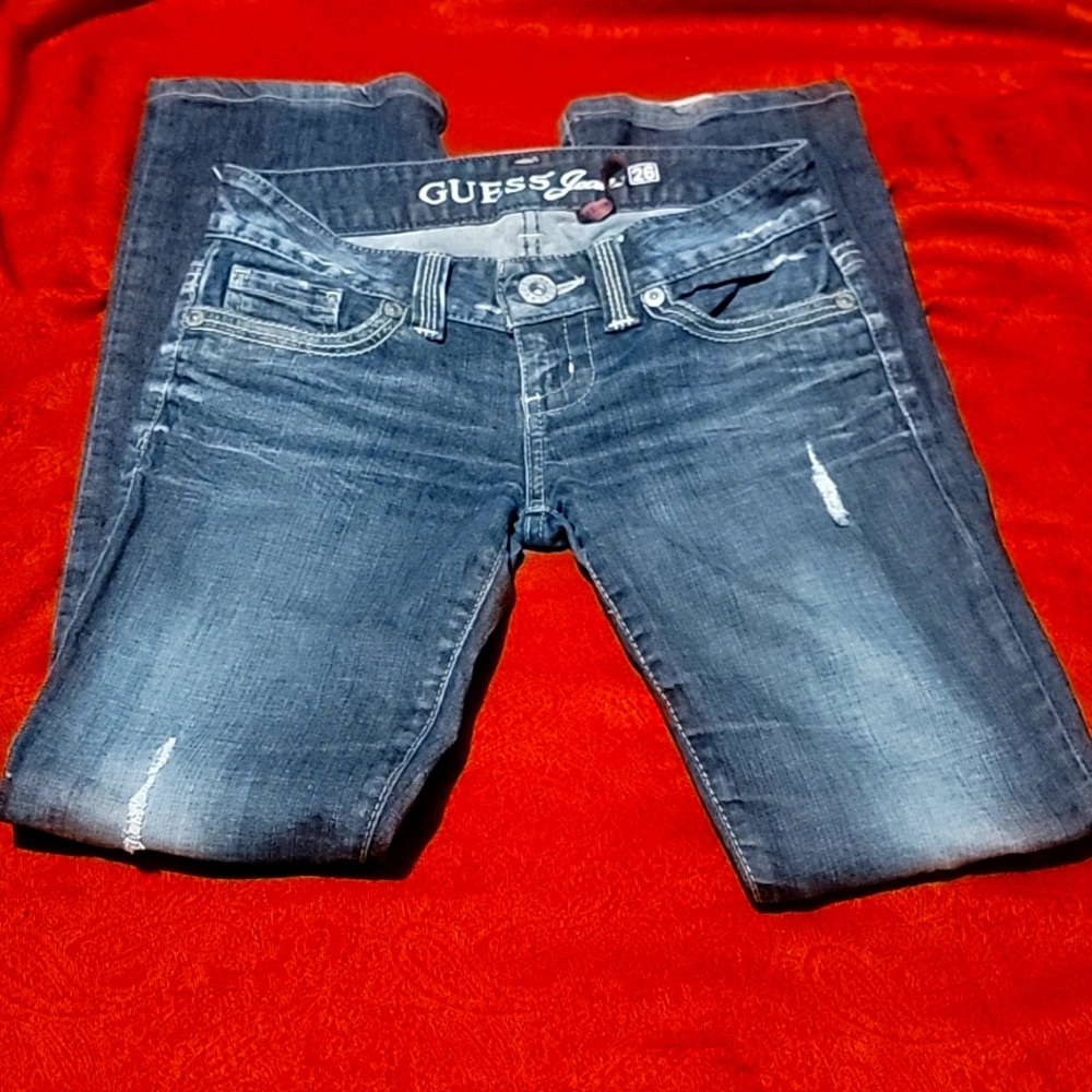 Guess Low Rise Daredevil Bootcut Jeans 26